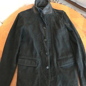 AllSaints Survey Leather Blazer jacket black small